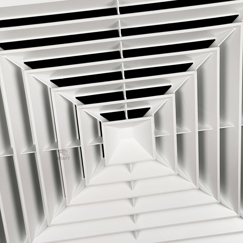 Пластиковая потолочная решётка диффузорного типа 600x600