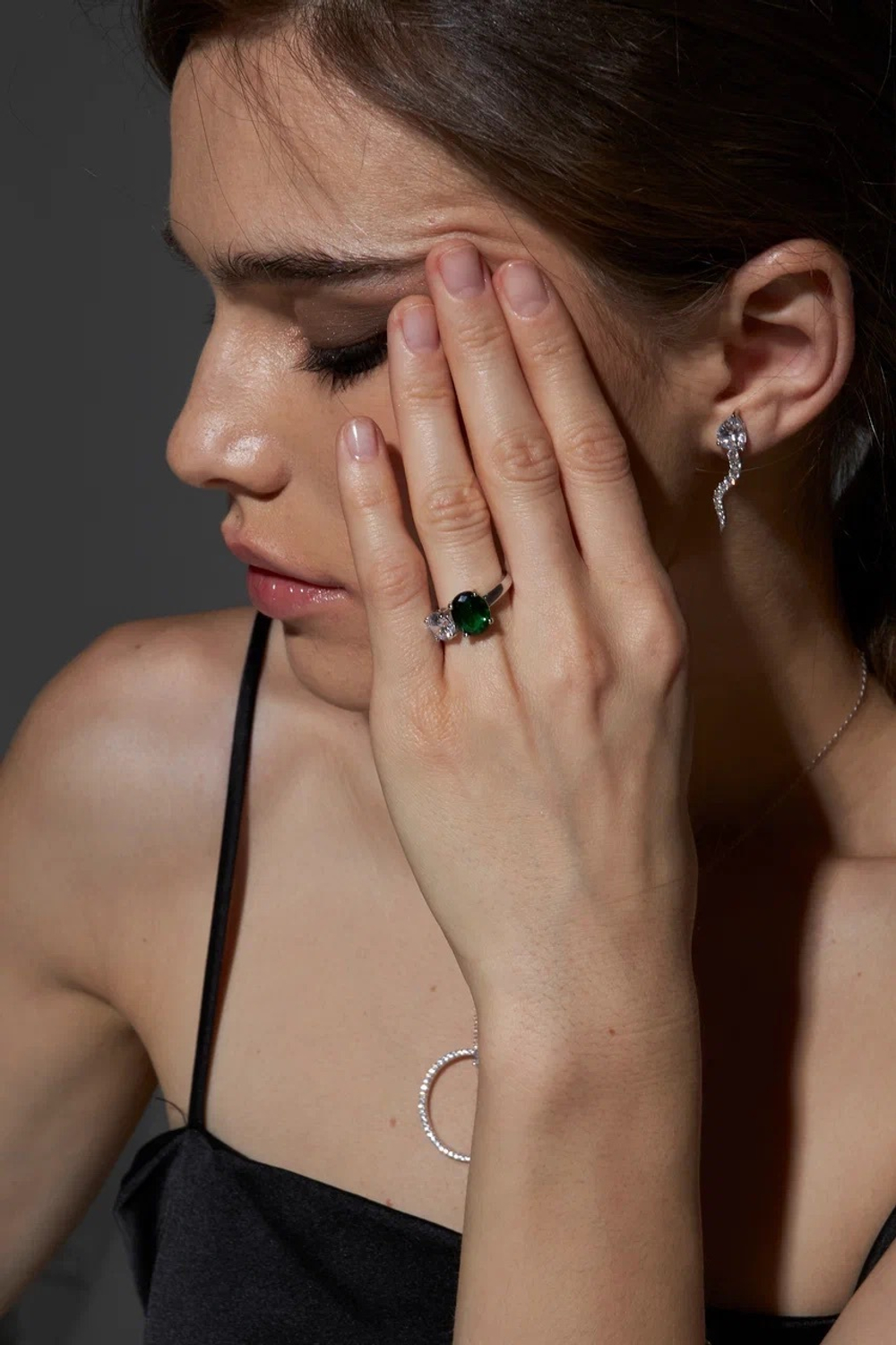 Кольцо Duo Green