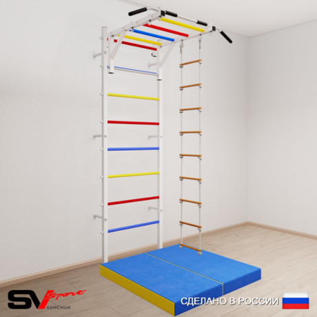 Шведская стенка Sv Sport 5314 (Турник рукоход/Лестница/Мат 1м)