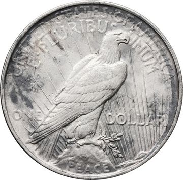1 доллар (dollar) 1922 США Peace Dollar (Мирный доллар)
