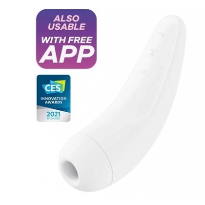 Вакуумный клиторальный стимулятор Satisfyer Curvy 2+ (белый)