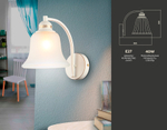 TR3052 WH/GD/FR белый/золото/белый матовый E27 max 40W 225*163*265
