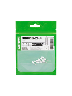 Наконечники штыревые НШВИ 0.75-8 (10 шт), , Max Вт ARNEZI A0110176