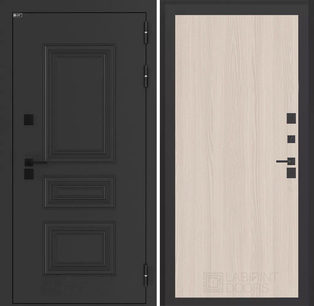 Входная дверь Лабиринт Аляска Лайт - 05 Ясень Светлый с терморазрывом