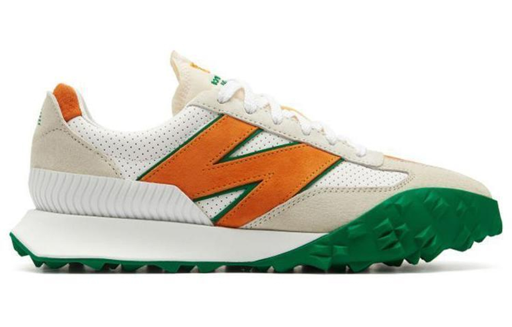 CASABLANCA x New Balance XC-72 retro shock absorption wear-resistant low-cut sports casual shoes for men and women the same style white green orange