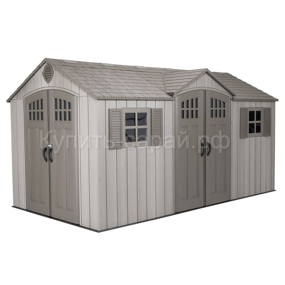 Сарай - гараж LifeTime WoodLook 15x8