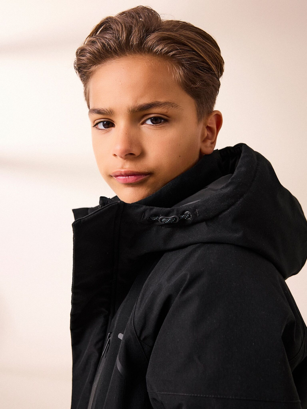 Куртка утепленная с капюшоном для мальчика Next Q78-661, Черный
