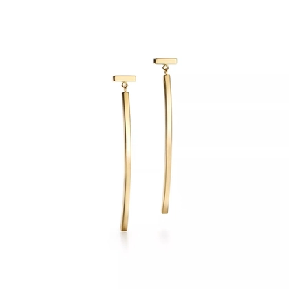Серьги из жёлтого золота 18k,Tiffany 💠T