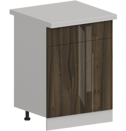 Кухня Модуль ШН1Я 601М Белый / Орех Миланский