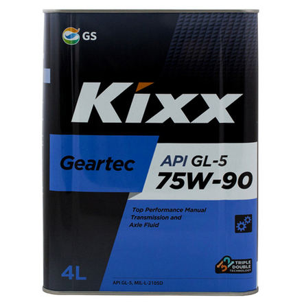 Трансмиссионное масло KIXX GEARTEC 75w90 GL-5 4л п/синт.