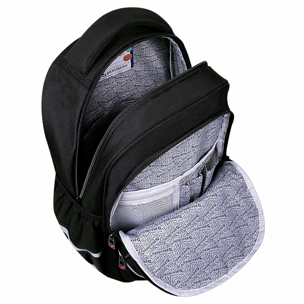 Рюкзак BRAUBERG MOTION, 2 отделения, 3 кармана, "Calm capy", СВЕТЯЩИЙСЯ, 41х28х17 см, 272032