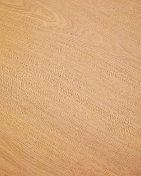 Стол Indara Ø100 см, из шпона и каучукового дерева с натуральной отделкой 