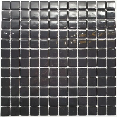 STP-BK001 Natural Мозаика плитка из стекла Steppa черная глянцевая