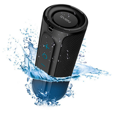 Портативная колонка SVEN PS-300, черный (24 Вт, Waterproof (IPx7), TWS, Bluetooth, 2000мА*ч)