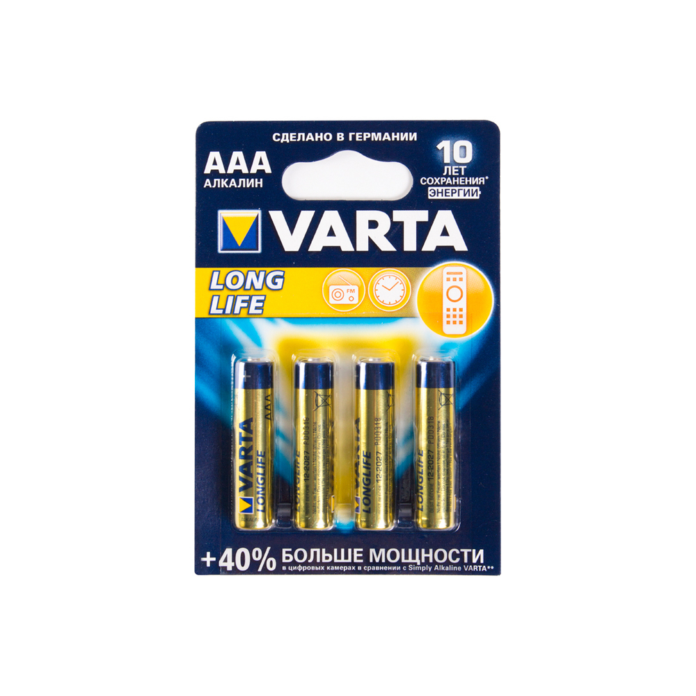 Батарейка Longlife  Micro  1.5V - LR03/  AAA (4 шт)  072-075