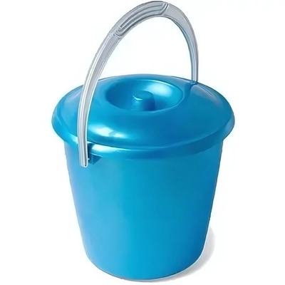 Ведро с крышкой Соло 7л перламутровое бирюзовое С632КБИР