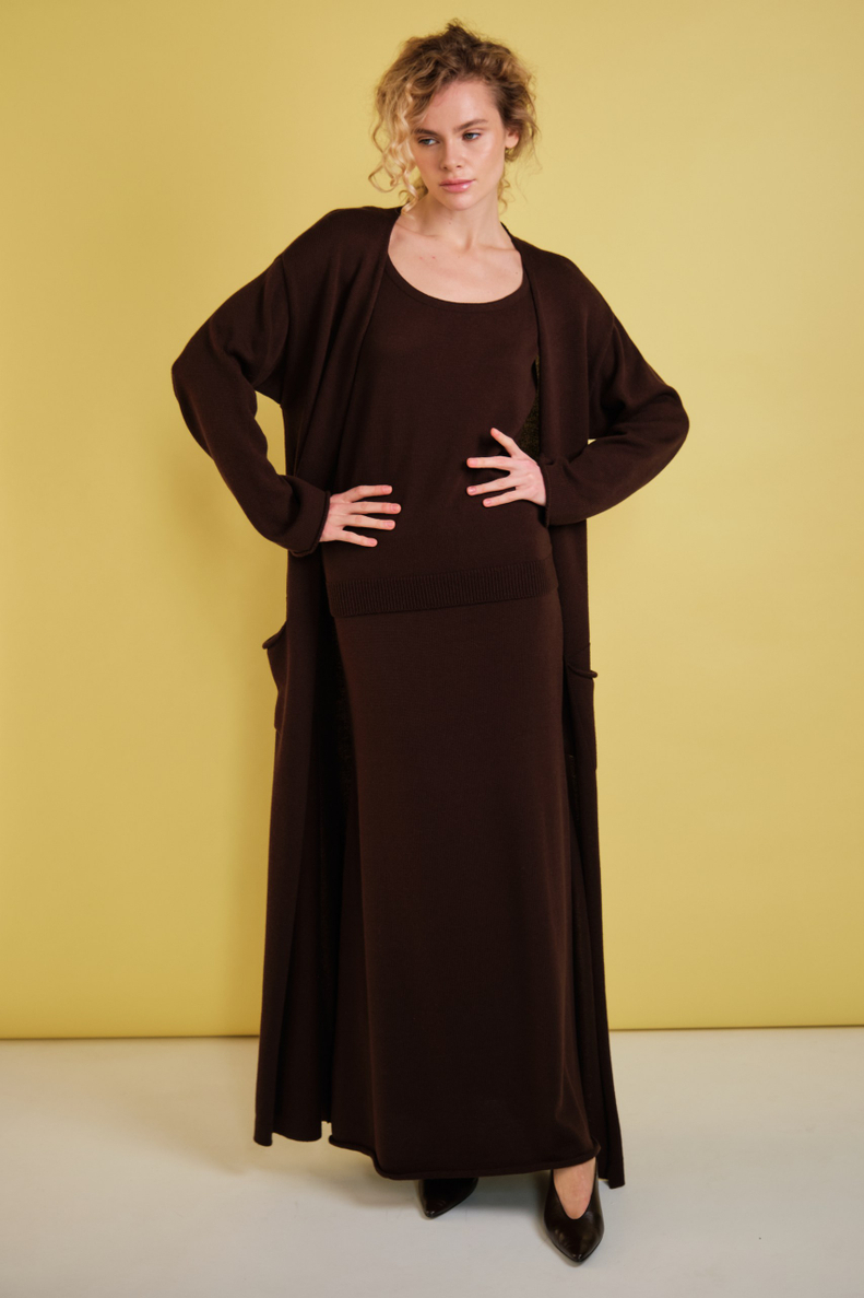 Женский костюм DBR 38345-3125 темно-коричневый, 164