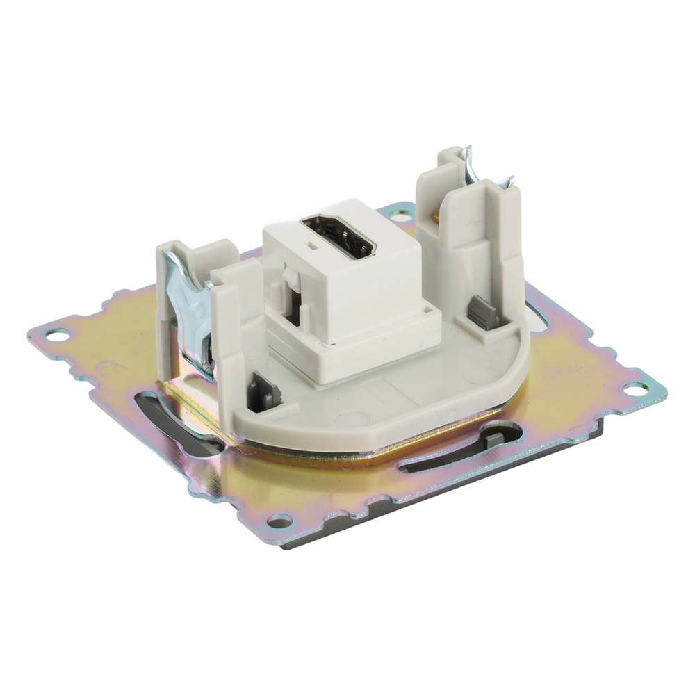 Розетка HDMI 2.1, Type A (механизм), серия Катрин, графит, GLS00-7118-06 50059