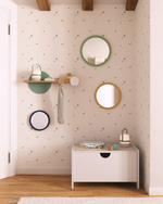 Полка Diti из массива натуральной сосны и бело-бирюзового МДФ 60 x 26 см FSC