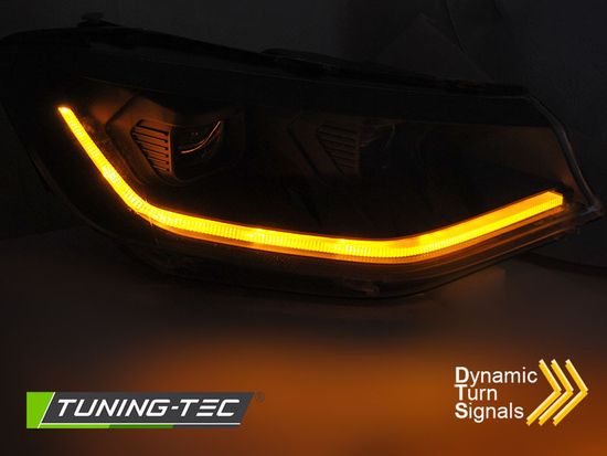 Фары передние TUBE LIGHT BLACK DRL SEQ для VW CADDY 20