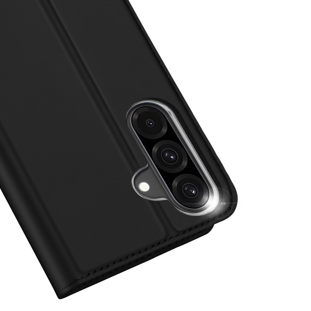 Чехол книжка из PU кожи черного цвета от Dux Ducis для Samsung Galaxy A26 5G, серия Skin Pro Series Case