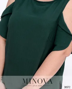 Блуза 4087-темно-зеленый Minova