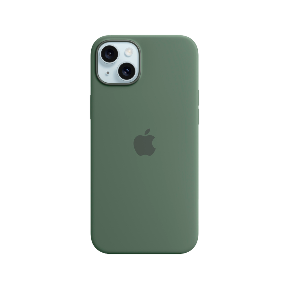 Силиконовый чехол с поддержкой MagSafe Apple Silicone Case для iPhone 15 Plus, Cypress (Кипарис)