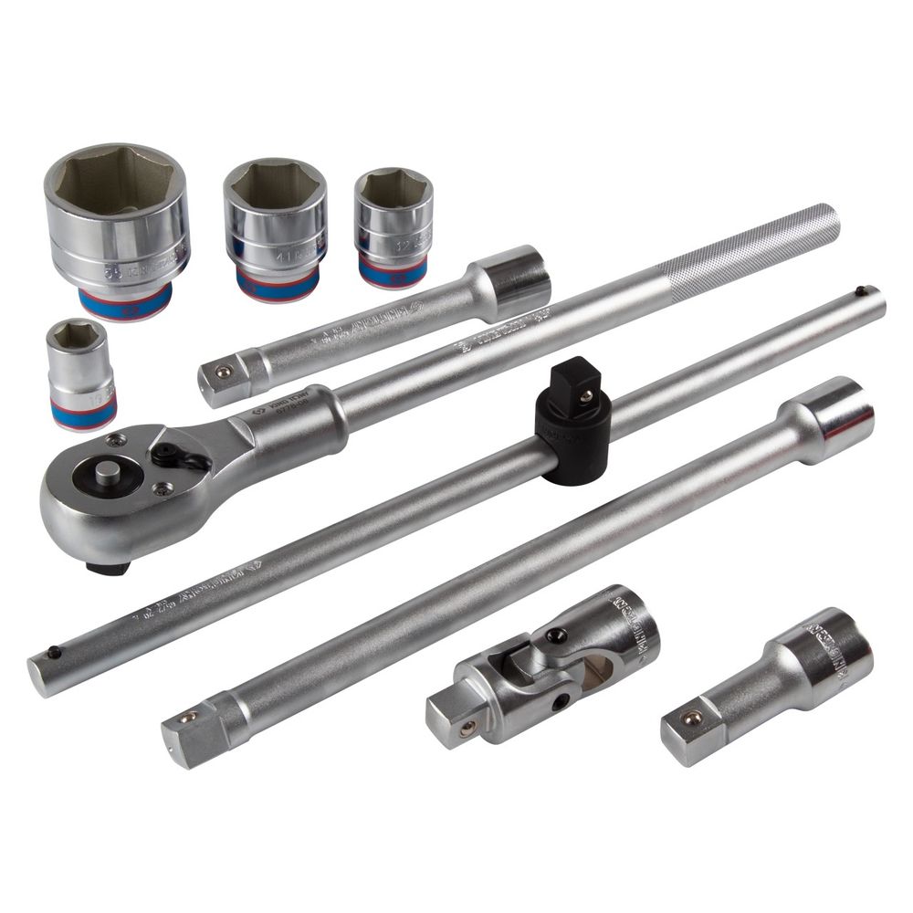 KING TONY (6325MR01) Набор торцевых головок с принадлежностями 3/4", шестигранные, 19-55 мм, 25 предмета