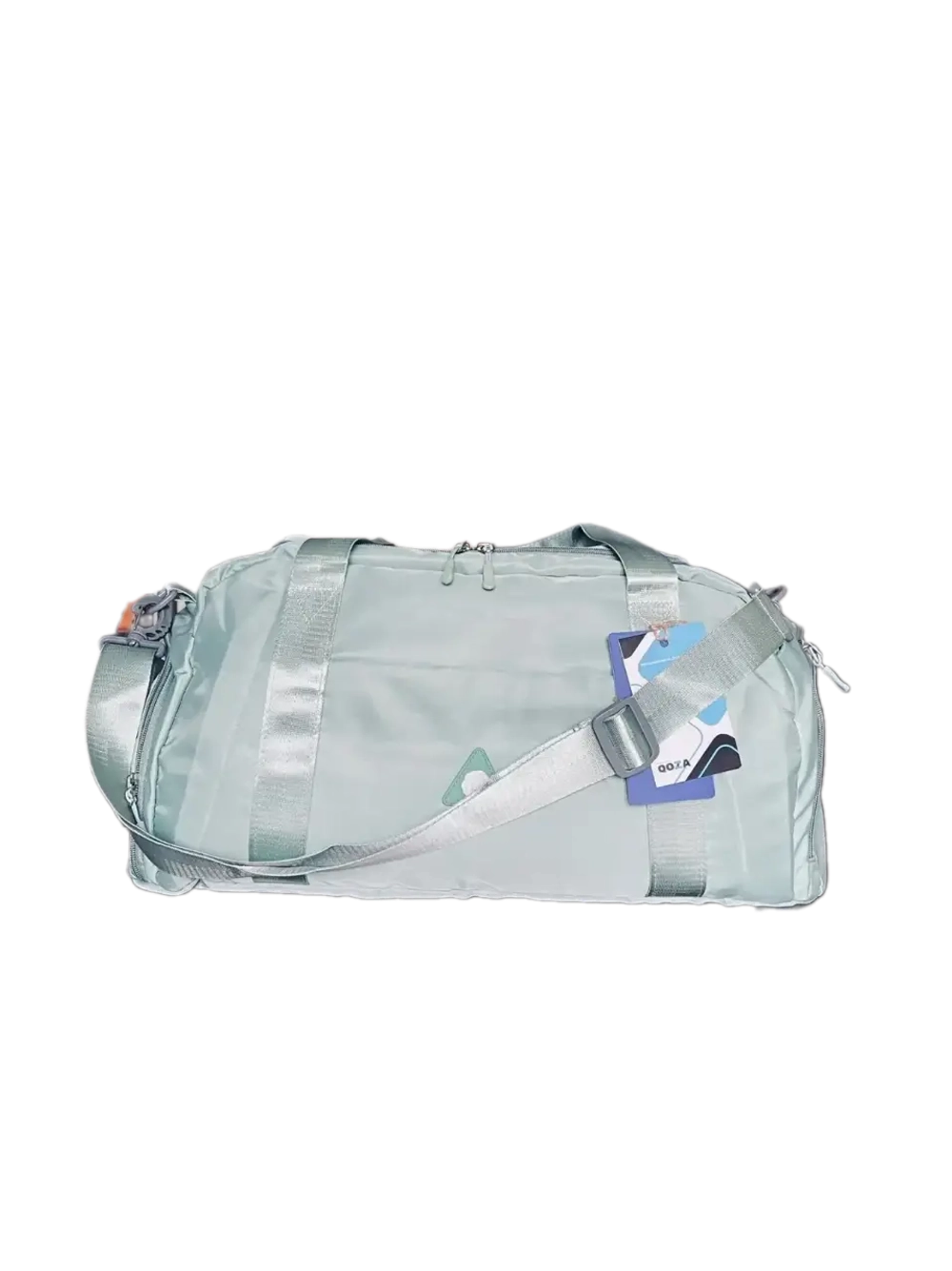 Сумка дорожная зелёная из плотного текстиля вместительная QOZA