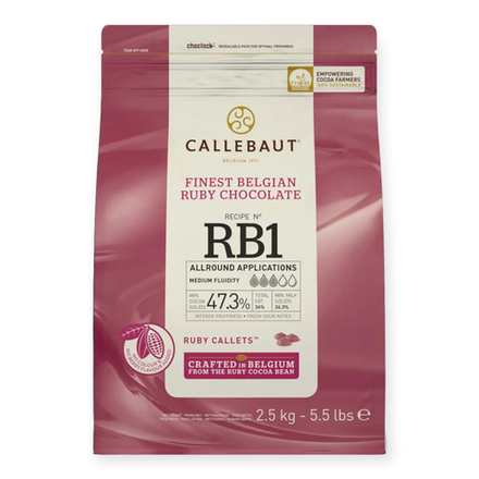 Шоколад "Callebaut" РУБИНОВЫЙ 47,3% какао( RUBY) 2,5кг