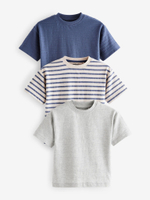 Футболка для мальчика Next E63-190, 3 шт., Синий, Серый