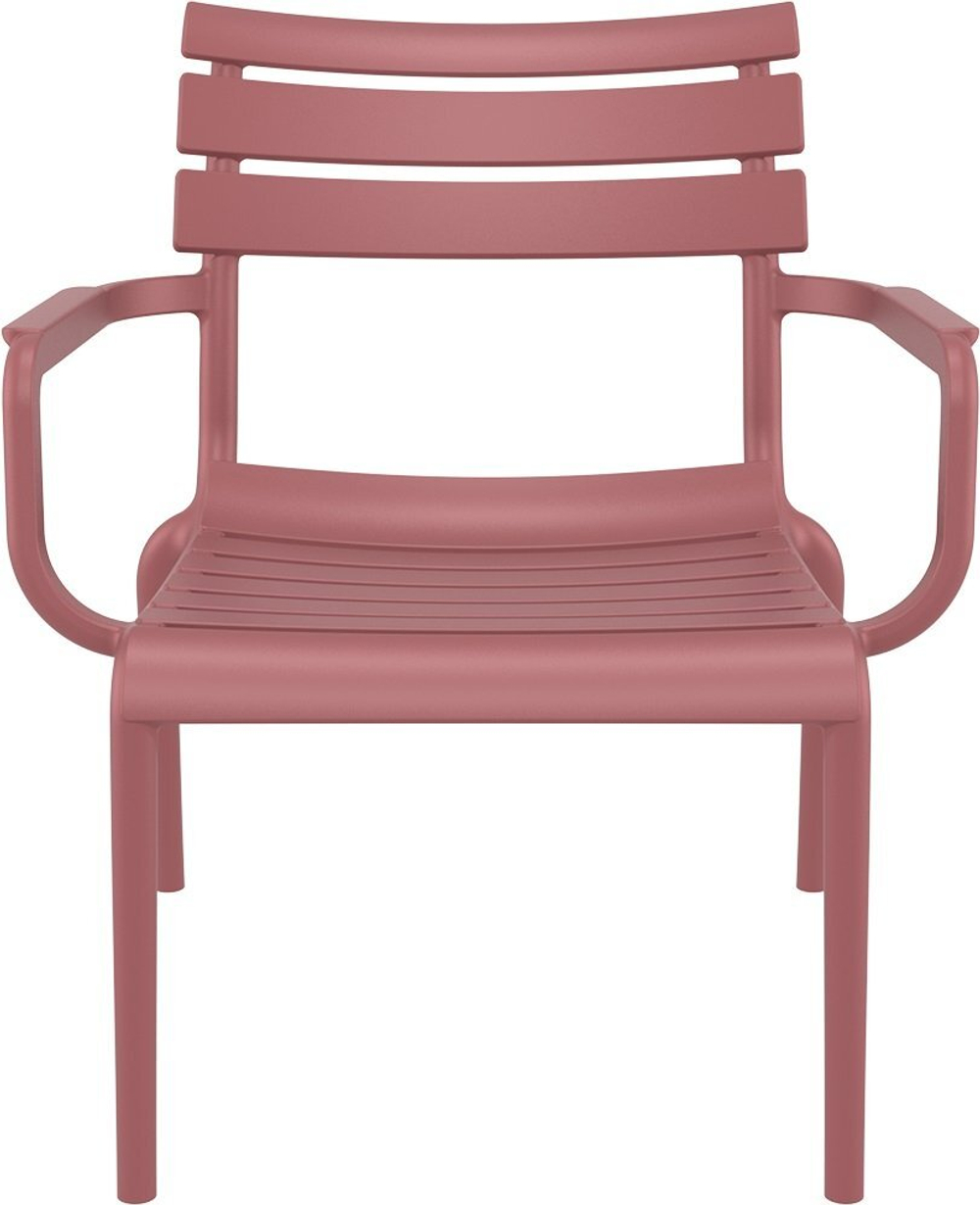 Кресло лаунж пластиковое Siesta Contract Paris Lounge, марсала