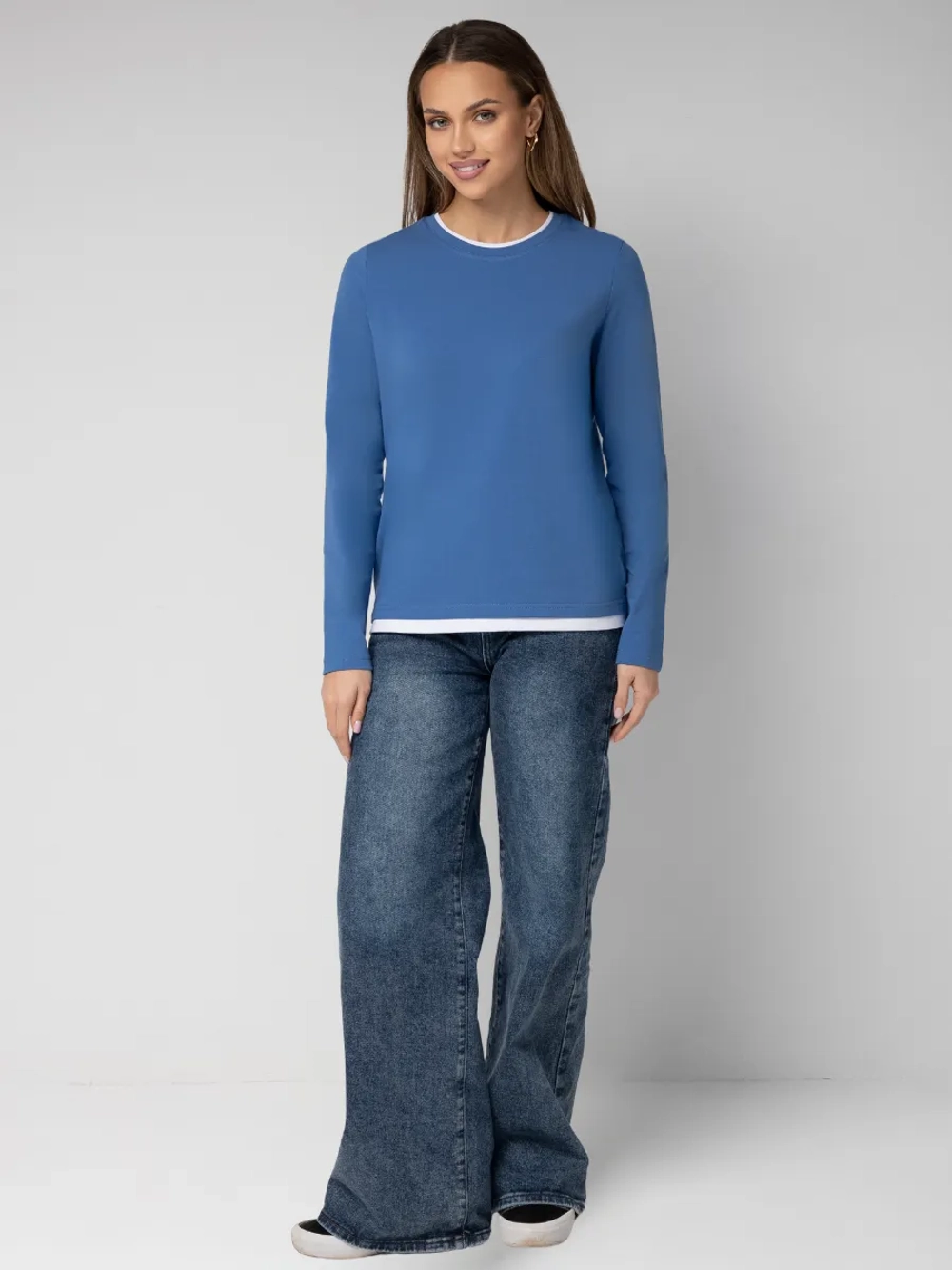 Лонгслив двойной базовый