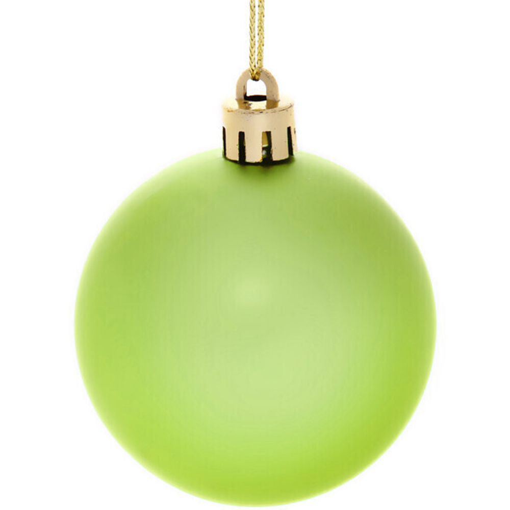 Новогодние шары 6 см (набор 24 шт) «Микс фактур», салатовый