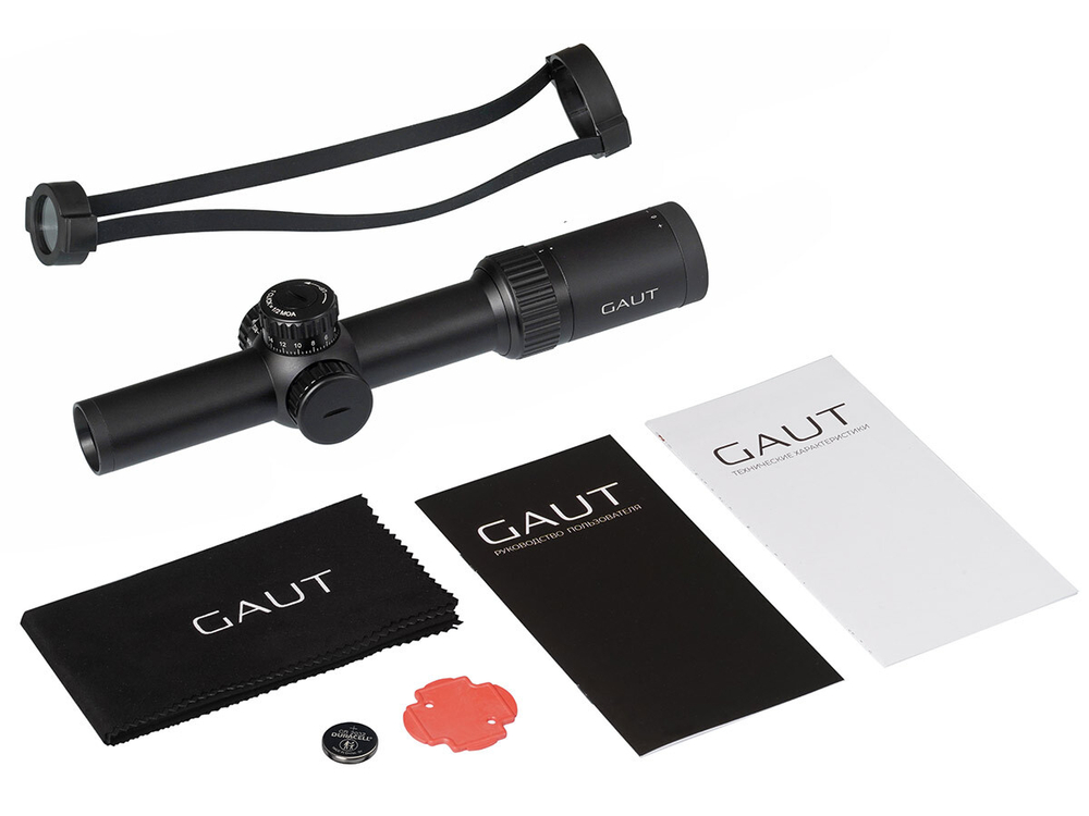 Прицел Gaut Nephrite 1-4x24, сетка 60 - фото 8