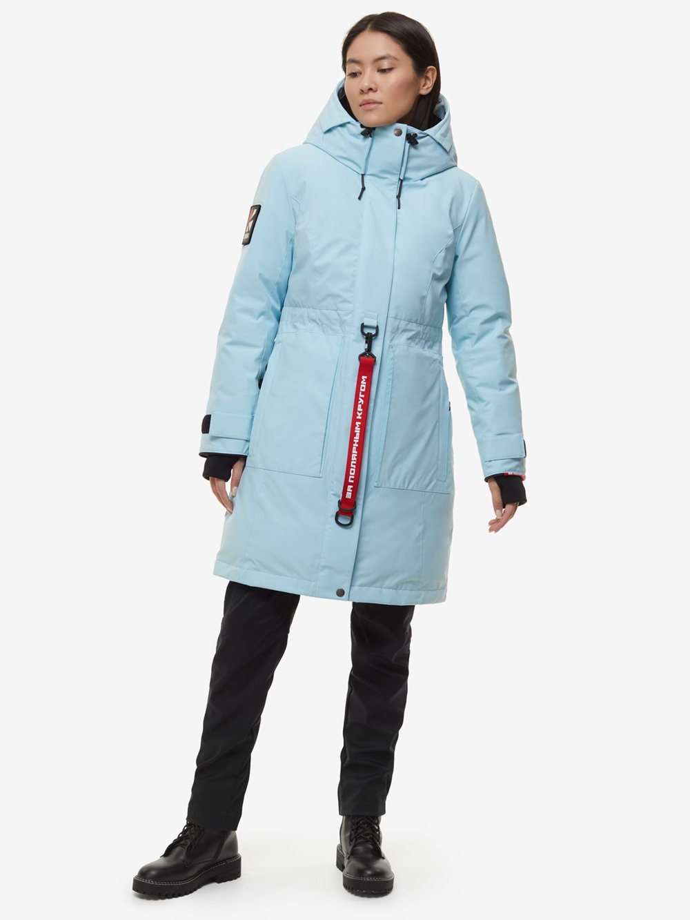Пуховик женский BASK KHETA голубой
