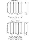 Радиатор KZTO (КЗТО) Гармония С40 2-1000-10