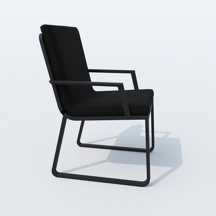 Стул Ideal Patio АЛЬБА черный - каркас карбон