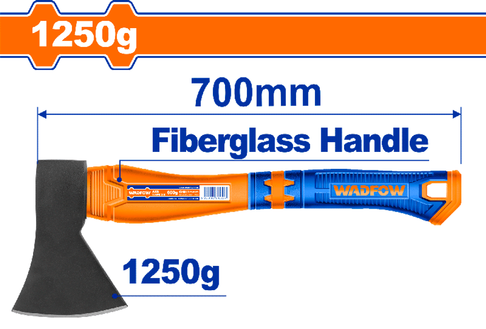 Топор 1250 г, 70 см (6) WADFOW WHM6312