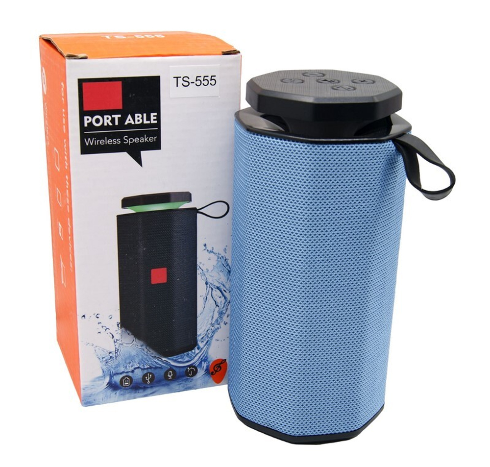 Колонка - Bluetooth TS-555 (голубой)