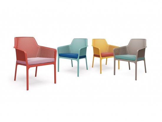 Кресло Net Relax пластиковое красное Nardi Италия