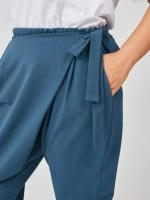 Штаны оверсайз на завязках с запахом большие размеры