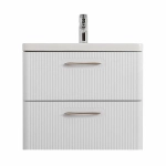 Тумба с раковиной BelBagno DUE-500-2C-SO-BM-P белый металлик