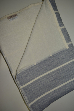 Элитное полотенце пляжное Estiva слоновая кость-голубое от Hamam