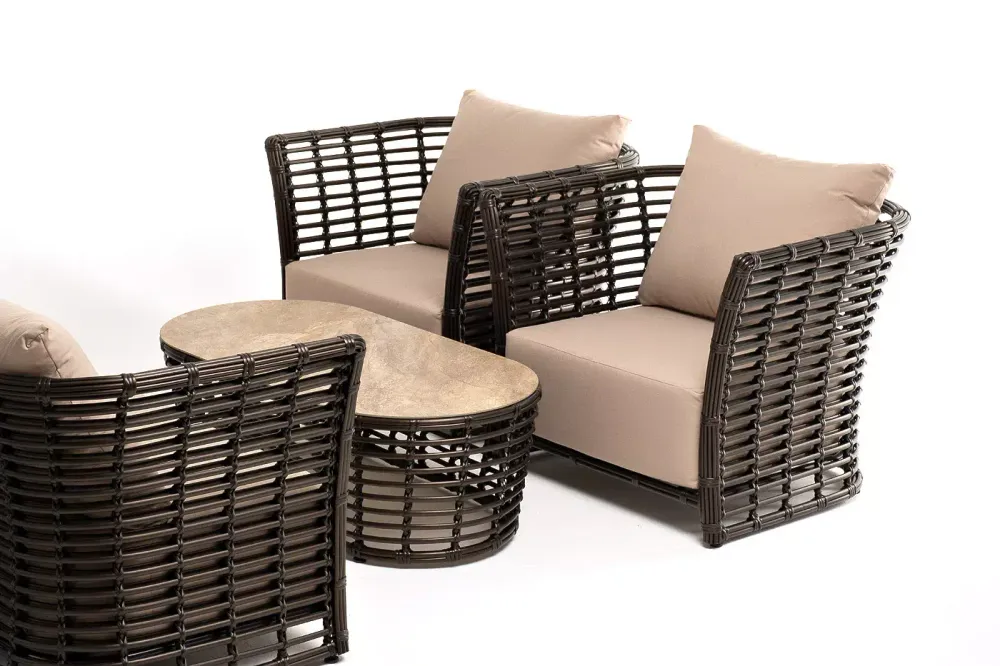 "Валенсия" лаунж-зона из искусственного ротанга, цвет бронзовый