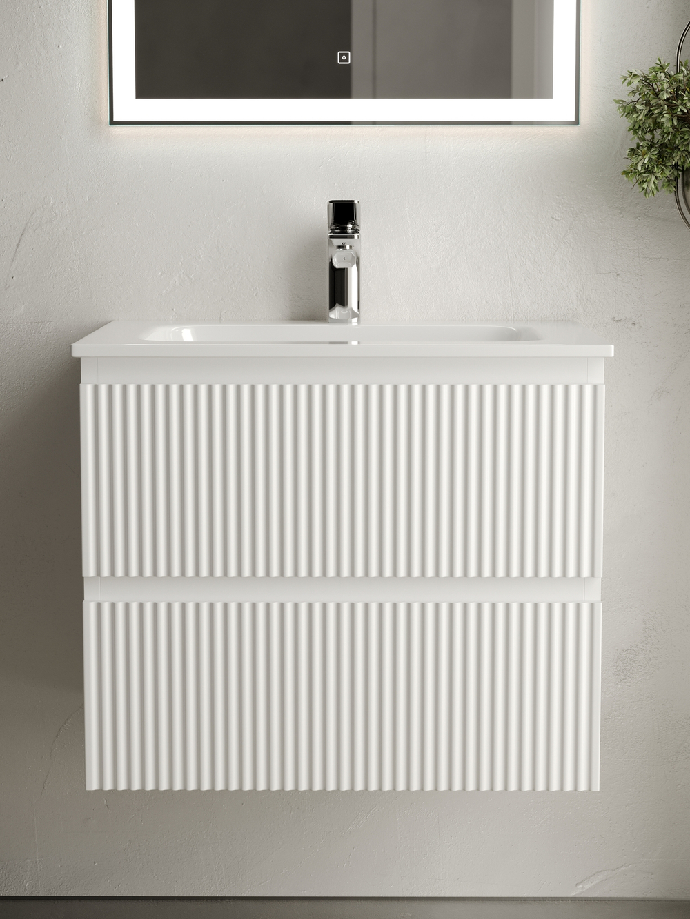 Тумба с раковиной Sancos Snob R 60 см SNR60W bianco