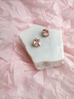 Серьги Атоллы мини с розовой позолотой