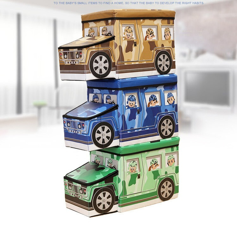 Коробка для хранения игрушек и вещей Blonder Home Jeep Blue BJP/88