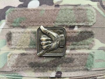 Патч на одежду "Джамбо" золото, металл., объемный