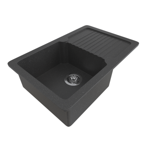 Мойка ML-GMS24 СТАНДАРТ с крылом, черный (308), 765*490*200мм